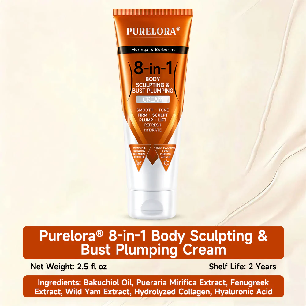 Moringa & Berberine 8-in-1 Body Sculpting & Bust Plumping Cream Smooth · Firm · Tone · Sculpt · Refresh · Hydrate · Plump · Lift