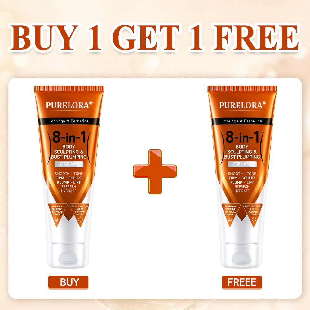 Moringa & Berberine 8-in-1 Body Sculpting & Bust Plumping Cream Smooth · Firm · Tone · Sculpt · Refresh · Hydrate · Plump · Lift