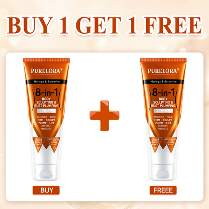 Moringa & Berberine 8-in-1 Body Sculpting & Bust Plumping Cream Smooth · Firm · Tone · Sculpt · Refresh · Hydrate · Plump · Lift
