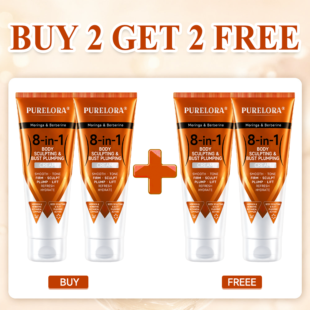 Moringa & Berberine 8-in-1 Body Sculpting & Bust Plumping Cream Smooth · Firm · Tone · Sculpt · Refresh · Hydrate · Plump · Lift