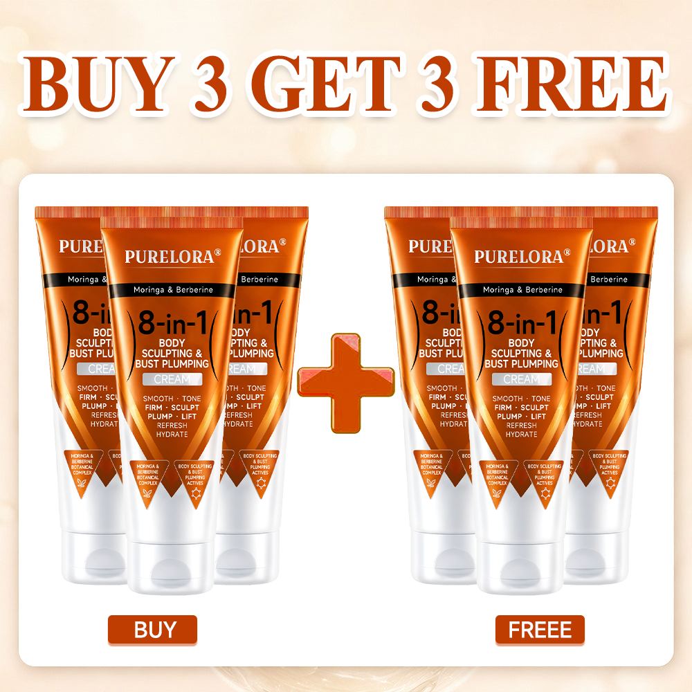 Moringa & Berberine 8-in-1 Body Sculpting & Bust Plumping Cream Smooth · Firm · Tone · Sculpt · Refresh · Hydrate · Plump · Lift